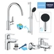 Комплект змішувачів для ванної кімнати і кухні Grohe QuickFix Start Edge UA202501SK - изображение 17