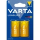 Батарейка VARTA Longlife C/LR14 1.5V лужна 2шт 024p - зображення 1