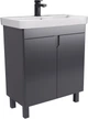 Тумба универсальная МОЙДОДЫР Simple Graphite 70-U c умывальником River 70 графитовая - изображение 1
