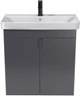 Тумба универсальная МОЙДОДЫР Simple Graphite 70-U c умывальником River 70 графитовая - изображение 5