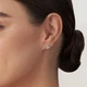 Сережки LUNET з білого золота, з діамантами 338541121 - изображение 3