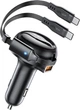 Автомобильное зарядное устройство Acefast B13 53W 2xUSB-C/USB-A + кабель USB-C 2in1 Black (6974316282921) - изображение 2