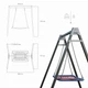 Каркас для детских качелей WCG 1 Elite 60х60 Play Frame + Качели «Гнездо аиста» прямоугольная 1200х800 - изображение 4
