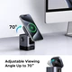 Бездротовий зарядний пристрій Ugreen W709 2-in-1 Robot Wireless Charger для iPhone&AirPods Grey (UGR-45775) - зображення 5