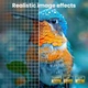 Портативний проектор Bisofice 4K з регульованою висотою, Full HD WiFi6 проектор підтримує корекцію трапецієподібних спотворень 4K, 4D/4P, електричний фокус, сумісний з TV Box - зображення 3