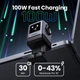 Зарядний пристрій Ugreen X688 USB+3xUSB-C 100W Robot GaN Tech Fast Charger Grey (UGR-45515B) - зображення 2