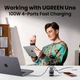 Зарядний пристрій Ugreen X688 USB+3xUSB-C 100W Robot GaN Tech Fast Charger Grey (UGR-45515B) - зображення 6