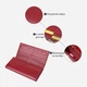 Кошелек женский для карточек из натуральной кожи ST Leather Accessories leather-23089 Бордовый - изображение 4