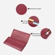 Кошелек женский для карточек из натуральной кожи ST Leather Accessories leather-23098 Бордовый - изображение 4