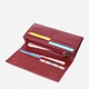 Кошелек женский для карточек из натуральной кожи ST Leather Accessories leather-23098 Бордовый - изображение 6