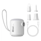Портативний насос Baseus PocketGo Portable Air Pump 1600 mAh with LED lamp (C11157700221-00) Stellar White - зображення 2
