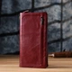 Кошелек женский для карточек из натуральной кожи ST Leather Accessories leather-23102 Бордовый - изображение 10