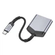 Перехідник Hoco LS39 Type-C to Type-C + 3.5mm Metal gray - зображення 5