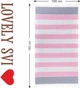 Полотенце пештемаль хлопковое Lovely Svi для пляжа, хамама, SPA XХL 100x180 см Розовые полоски (6901070320255) - изображение 5