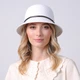 Шляпа женская с ремешком LuckyLOOK Синтия One Size Бело-черный 734-401 - изображение 3