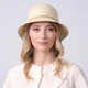 Шляпа женская с ремешком LuckyLOOK Синтия One Size Бежевый 734-418 - изображение 3