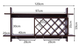 Настенная винная стойка Costway Kasta в стиле Loft - изображение 4
