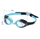 Детские очки для плавания с защитой от запотевания и ультрафиолета EYEWEAR для бассейна / моря + беруши, зажим для носа и 3 размера сменных переносиц, черно-голубые (105541065) - изображение 7