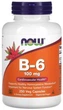 Вітамін В6 піридоксин NOW Vitamin B-6 100 мг 250 вегетаріанських капсул в упаковці (ARE-574025) - зображення 1