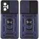 Противоударный бронированный чехол с защитой камеры для Xiaomi Redmi Note 10 Pro Armor Case Keysion синий - изображение 10