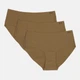 Набор трусов хипстеры женских Under Armour Underwear Hipster Ua Pure Stretch No Show Hipster-Solid3Pk 1383895-500 S 3 шт Светло-коричневый (1200122273606) - изображение 1