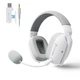 Геймерська бездротова (Bluetooth + 2,4G) гарнітура Attack Shark L80PRO PC/PS/XBOX White/БІЛИЙ (L80PW) - зображення 1