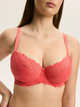 Biustonosz damski bez Push Up usztywniany Esotiq Lynn 42330-32X 80D Czerwony (5903972563465) - obraz 1