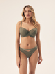 Biustonosz damski bez Push Up usztywniany Esotiq Lynn 42330-87X 70G Khaki (5903972387269) - obraz 3