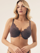 Biustonosz damski Push Up z fiszbinami Esotiq Sapphire 42368-90X 70B Szary (5903972396346) - obraz 1