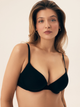 Biustonosz damski Push Up z fiszbinami Bloovii Lacteem 42482-99X 65D Czarny (5903972540169) - obraz 1
