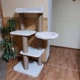 Когтеточка с большой лежанкой гамаком для котов всех пород 120х60х45см молочно бежевая - изображение 5