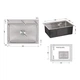 Мойка для кухни интегрированная Lidz Handmade H5845 (LDH5845BRU35384) Brushed Steel 3,0/1,0 мм - изображение 2