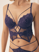 Бюстьє Push-up з кісточками мереживне Esotiq Bari 42509-59X S Темно-синє (5903972526750) - зображення 1