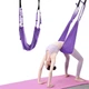 Гамак-резинка с ремнями для аэройоги Air Yoga Rope, подвесной регулируемый гамак для йоги и фитнеса AYR-521-12-Purple/Black - изображение 1
