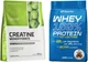 Набор OstroVit Creatine Monohydrate порошок 300 г Зеленое яблоко + Sporter Whey 100% Protein порошок 1 кг Шоколад lactose free (5902232617597) + (4820249721865) - изображение 1