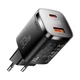 Швидка Зарядка Essager GaN 33W USB-C PD+QC3.0 black - зображення 1