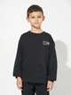Подростковый спортивный костюм (свитшот + штаны) для мальчика Minoti 23fleece128 42585TEN 152-158 см Черный (5063025439830) - изображение 3
