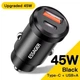 Автомобільний зарядний пристрій Essager 45W/30W USB Type-C Quick Charge 4.0 PD 3.0 SCP - зображення 2