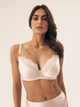 Biustonosz damski bez Push Up z fiszbinami Esotiq Brillant 42547-01X 90D Kremowy (5903972530788) - obraz 1