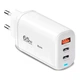 Універсальна швидка зарядка Essager GaN 65W PD+QC3.0 White - зображення 3