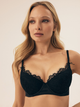 Biustonosz damski Push Up z fiszbinami Esotiq Blithely 42551-99X 65E Czarny (5903972532508) - obraz 1