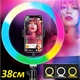 Кольцевая LED лампа RGB MJ38 38см 220V 1 крепл.тел USB + пульт - изображение 1