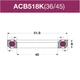Підшипник для керма велосипеда ACB518K 40*51.8*8 mm 36º/45º - зображення 2