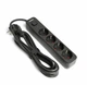 Сетевой удлинитель Videx ONCORD з/з 4п 3м (3x1.5мм) с кнопкой Black - изображение 2