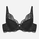 Biustonosz damski bez Push Up usztywniany Esotiq Blueberry 42555-99X 90D Czarny (5903972523919) - obraz 6