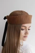 Панама матроса с атласной лентой летняя D.Hats из натурального хлопка коричневая - изображение 3