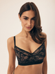 Biustonosz damski miękki bez Push Up Esotiq Bisous 42864-99X 70H Czarny (5903972549629) - obraz 1