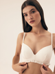 Biustonosz damski bez Push Up bawełniany Bloovii Malesia 43212-01X 70D Kremowy (5903972572634) - obraz 1
