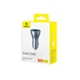 Автомобільний зарядний пристрій Baseus Golden Contactor Pro GaN Fast Charging Car Charger U+2C 65W Lunar Gray (C00035202841-00) - изображение 2