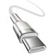 Кабель Baseus Cafule Series Metal Data Cable Type-C to Type-C 100W 2m White (CATJK-D02) - изображение 3